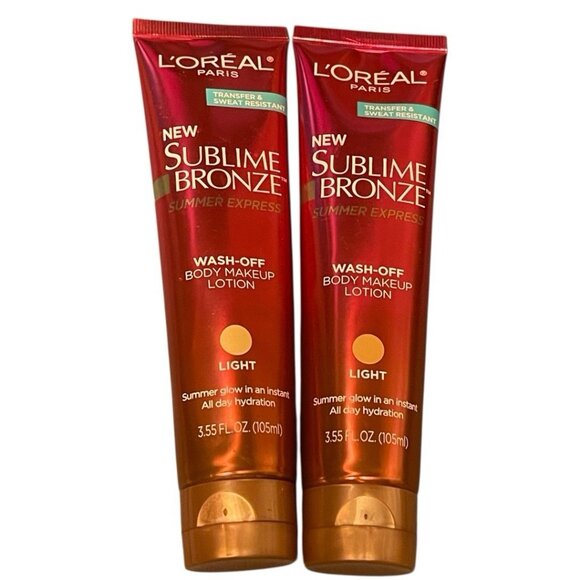 2~L'Oreal Paris LIGHT Body Makeup Lotion Sublime Bronze Summer Express - Picture 1 of 5